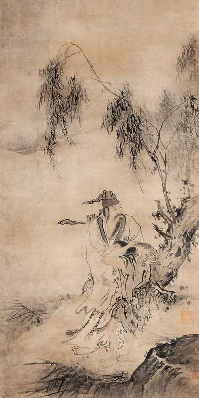 佚名 山水人物 立轴